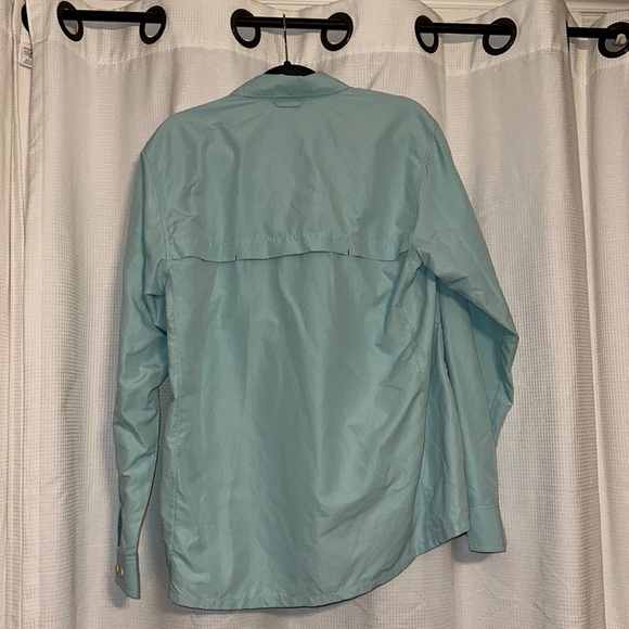 SIMMS FISHING LONG SLEEVE SHIRT. TURQUOISE BUTTON DOWN. SIZE MEDIUM. ZERO WEAR. - Picture 2 of 7